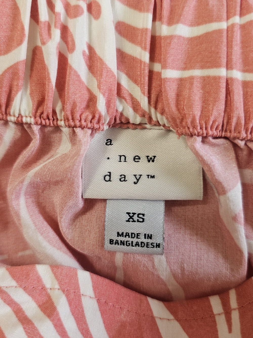 A new day Pink and White Printed Summer Skirt, Sz XS - Picture 5 of 6